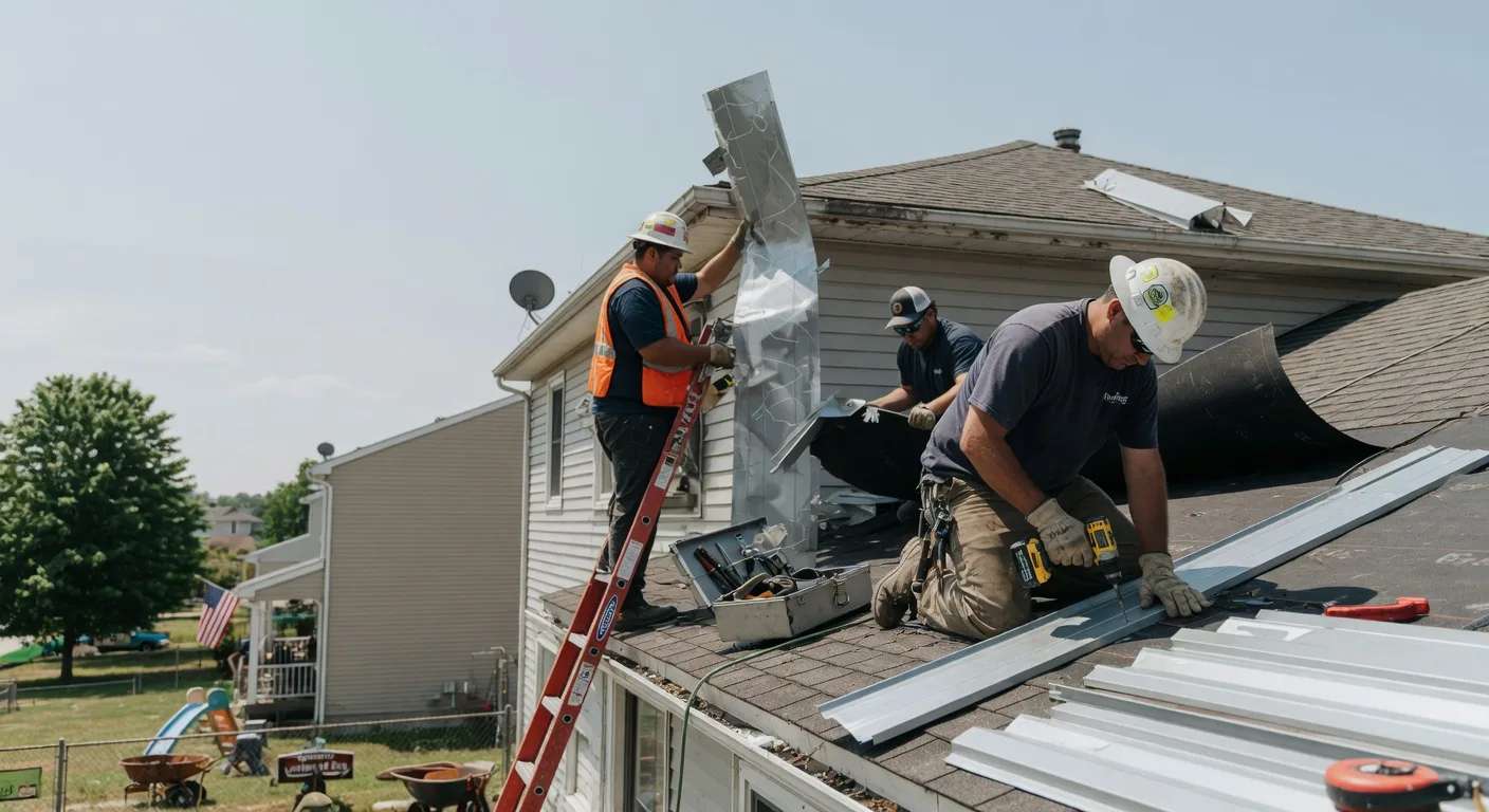 Storm Damage Metal Roof Repair in Crown City, OH